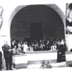 Jurado del Primer Concurso de Tambores de Híjar en 1966 - Foto de Mariano Laborda